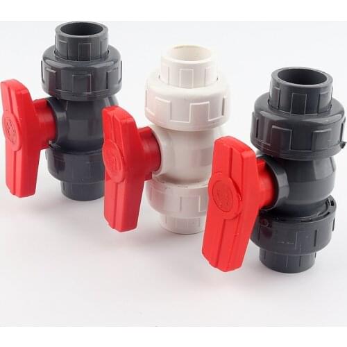 63/75/90/110mm PVC Ball Valve Water Pipe Quick Valve Connector PE Tube Union Aquarium Fittings Accessories