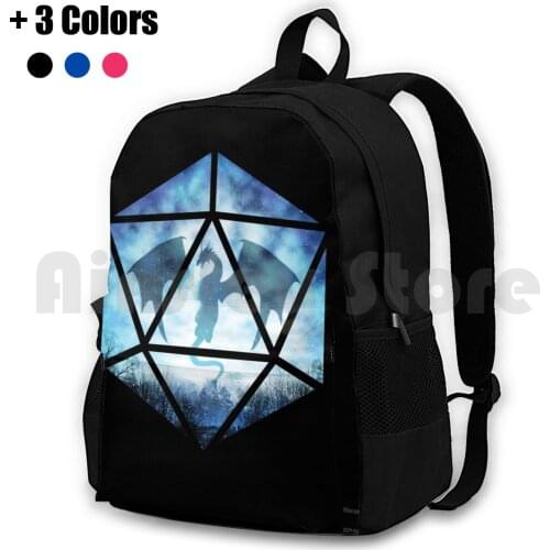 Blue Sky Ice Dragon D20 Outdoor Hiking Backpack Riding Climbing Sports Bag Rolling Dice D20 Critica L Dnd Rpg Roleplaying Role