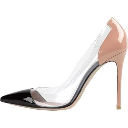 Transparent Fabric Womens Pumps Pointed Toe High-heeled Shallow Sexy Party Shoes High Quality Comfortable Handmade Shoes Women