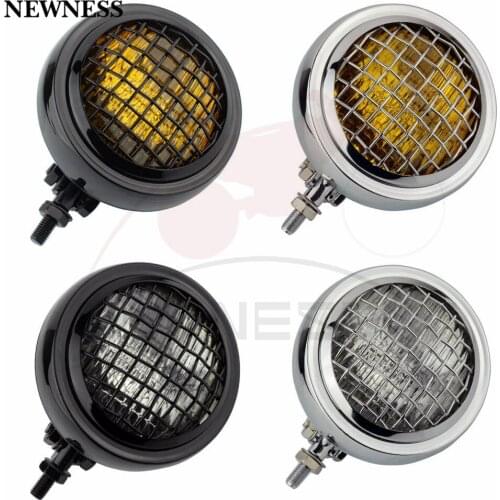 Universal Motorcycle Headlight Mesh Mask Round Front Head Lamp Mounting Solid Shell