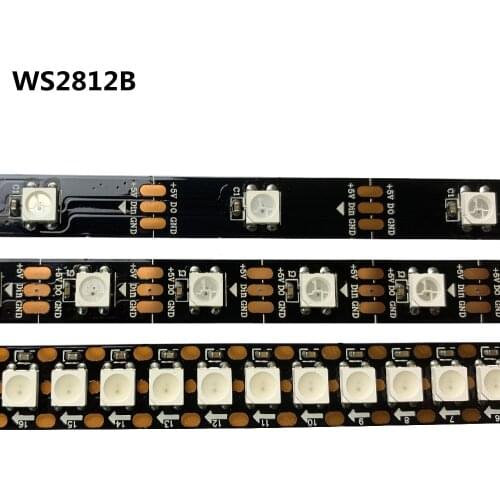 WS2812B WS2812 Led Strip Individually Addressable Smart RGB Light Black/White PCB Waterproof IP30/IP65/IP67 DC5V Led Lamp Tape