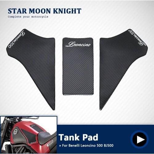 Motorcycle Tank Pad Protector Sticker Decal Gas Fuel Knee Grip Traction Side For Benelli Leoncino 500 Leoncino500 BJ 500 BJ500