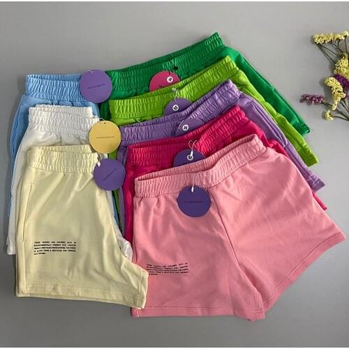 Summer New Style Womens Sweat Shorts 100% Pure Cotton Letter Printing Various Colors Drawstring High Wasited Shorts