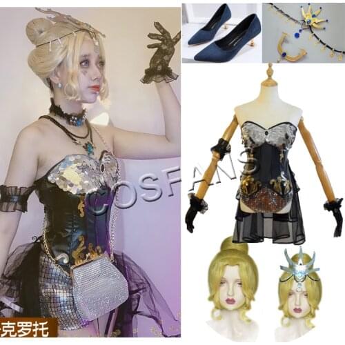 Game Identity V Cosplay Costume Margaretha Zelle Women Female Dancer Second Anniversary Fancy Sexy Dress Halloween Wig shoes