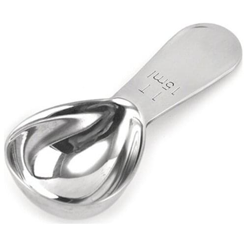 1Pieces Stainless Steel Coffee Scoops Short Handle Tablespoon Measuring Spoons for Coffee Tea Sugar (Silver 15/30 ml)