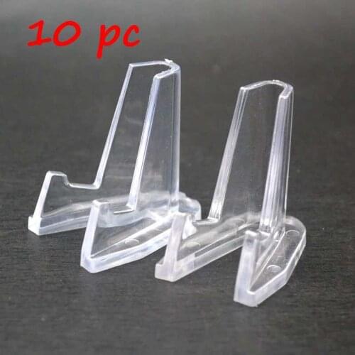 10Pc Collectibles Coins Holder Medal Badge Holder Card Display Show Stand Jewellery Acrylic Stand Holder