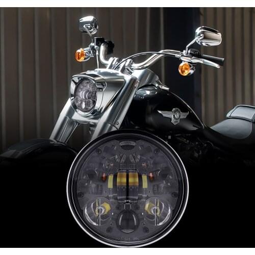 5.75 inch Modified LED Headlight DRL High Low Beam For Harley FXCW/C, FXS, FXSB, FXSBSE, FXST, FXSTB, FXSTC FXSTD 5 3/4"Headlamp