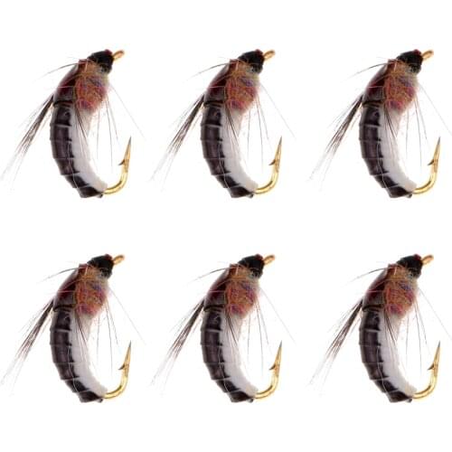 6pcs Trout Fishing Flies Scud Shrimps Scud Cezch Fly Fishing Fly Nymphs