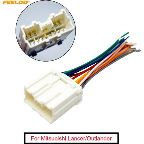 FEELDO Car Radio Stereo Wiring Harness Adapter For Mitsubishi Lancer/Galant/Outlander/3000GT/Diamante/Mirage/Montero/Endeavor