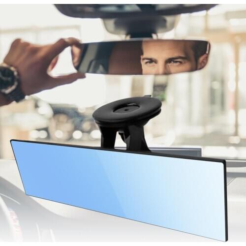 Car Truck Mirror Anti-glare Universal Interior Rear View Mirror Wide Flat Interior Rear View Rearview Mirror With Suction Cup