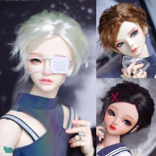 BJD Doll Wig suitable for 1-3 1-4 1-6 size soft silk short hair doll accessories