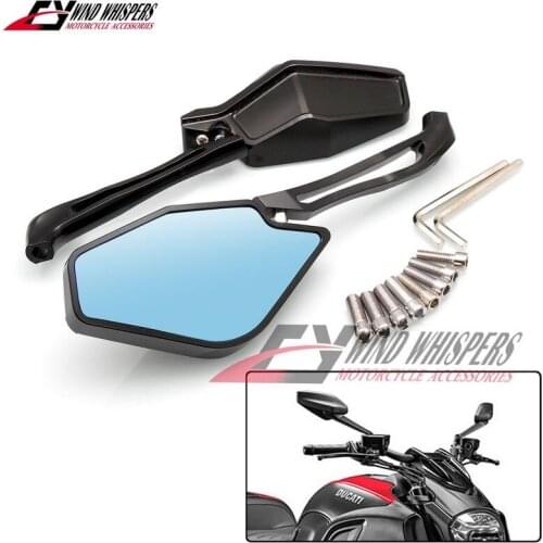 CNC Aluminum Universal Motorcycle Rear View Side Mirrors For DUCATI Multistrada 1200 enduro / 1200S For BENELLI Honda Kawasaki