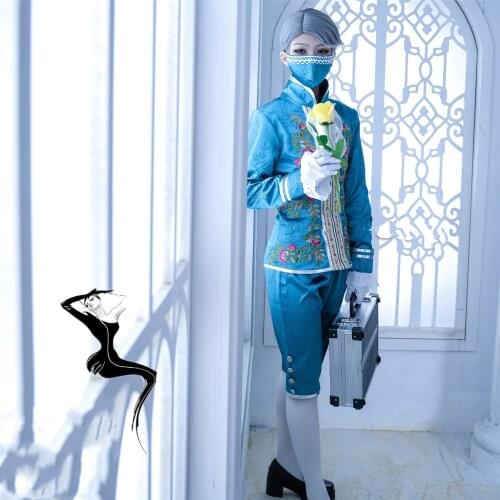 Aesop Carl cos Identity V anime man woman cosplay High-quality uniform costume set Top + pants + coat+tie