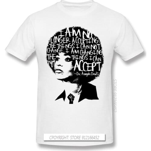 ANGELA DAVIS SAID IT BEST Novelty Short Sleeve Mans T-Shirts Black Lives Matter Anonymous George Floyd Clothes