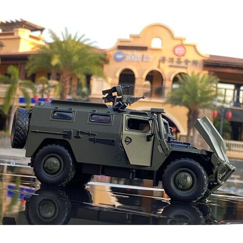 Diecast 1:32 Scale Russian Tiger Armored Vehicle Explosion-proof Military Vehicle Model Simulation Boy Alloy Metal Toy Car Model