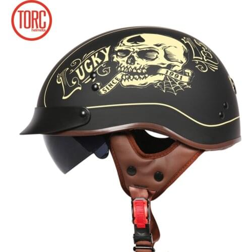 Torc T55 Motorcycle Helmet Motorbike Riding Half Helmets Retro Half Vintage Helmets Moto Motocicleta Capacete Casque
