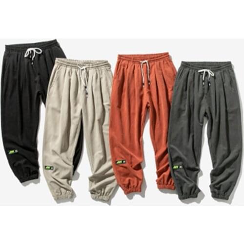 Mens Joggers 2021 New Summer Pants Mens Thin Cropped Trousers Sports Casual Pants Hip Hop Sweatpants