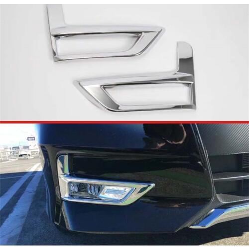 For NISSAN SERENA C27 2017 2018 2019 2020 ABS Chrome Car Front Fog Light Lamp Cover Trims Molding Bezel Garnish Styling Stickers