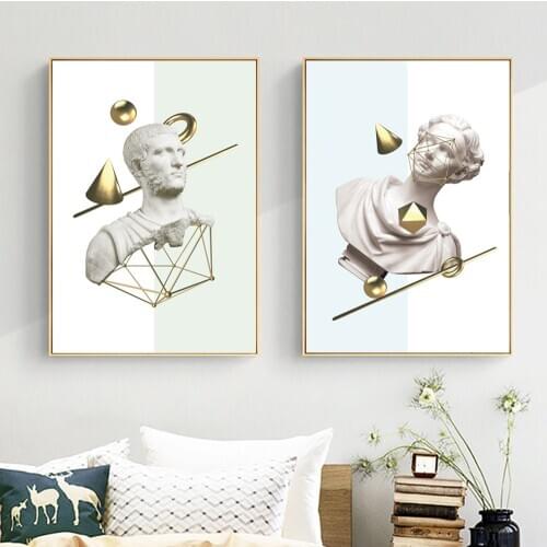 Ancient Rome And Greece Famoue Person Statue Wall Art Painting On Canvas Posters And Prints Picture Decoration For Living Room
