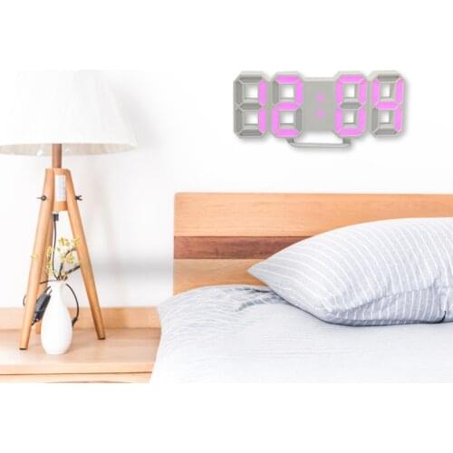 New Hot 3D LED Digital Alarm Clock Watch Table Desktop Clocks Alarm Clock Electronic Digital Wall Hanging Clock for Home Decor