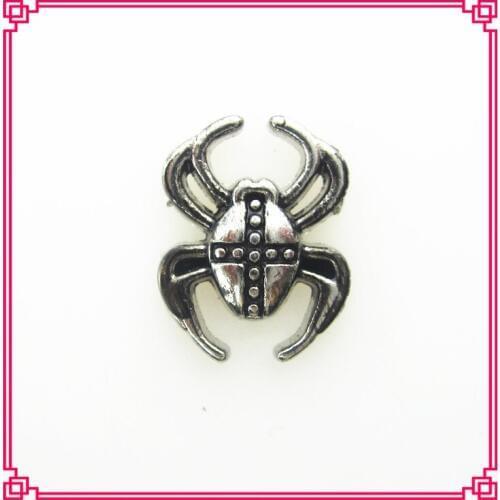 New arrive 20pcs/lot Halloween spider floating charms living glass floating pendant lockets charms