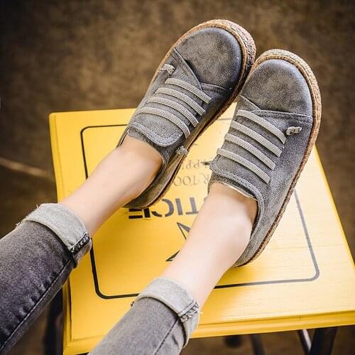 NEW Spring Women Flats Shoes Loafers Round Toe Wide Shallow Slip-On Casual Lady Flats Shoes Oxford Shoes for Women