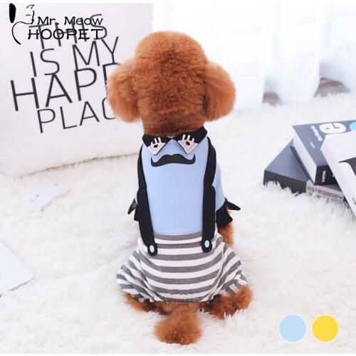 Hoopet Pet Clothes Four feet Thicken Autumn And Winter Clothing Small Puppy Jumpsuit Teddy