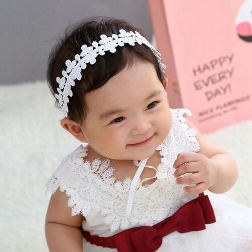 Baby Baptism Headband Christening Headband Newborn Shower gift Baby Girl Lace hairband Infant Toddler hair accessories HB320S