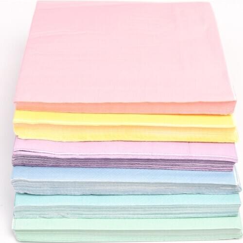 20pcs Macaron Pastel Paper Napkins PInk Candy Baby Shower Kids Unicorn Birthday Party Table Decoration Wedding Tableware 33*33cm