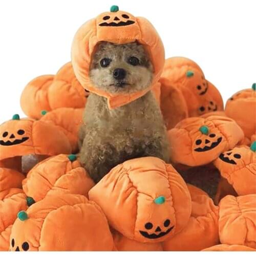 Funny Pet Hat Halloween Pumpkin Pet Dog Cat Hat Dress Up Headdress Small Dog Cat Cosplay Costume Decorative Hat Pet Accessoires