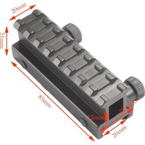 Tactical 8 Slots Hunting Scope Riser Base Mount 20mm Adapter Bracket Dovetail Weaver Mount Picatinny Rail Hunting Accessories