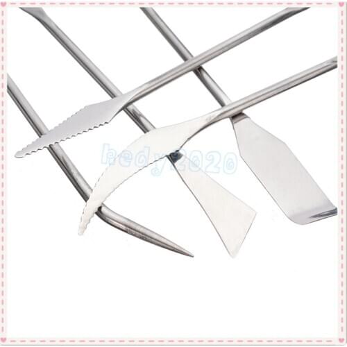 10pcs Sculpting Pottery Carving Stainless Steel Modeling Sculpture Wax Carving Sculpt Polymer Shapers Pottery Clay Ceramic Tool