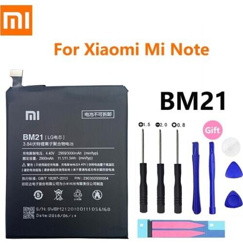 100% Orginal Xiao mi BM21 3000mAh Battery For Xiaomi Mi Note MiNote 3GB RAM 5.7" High Quality Phone Replacement Batteries