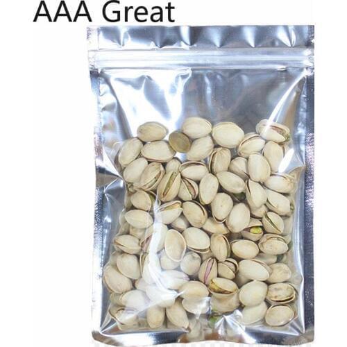 100 Pcs Clear Aluminum Foil Bag Self Seal Zipper Ziplock Packing Food Bag Retail Resealable Baking Packaging Bag Pouch