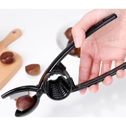 2 in 1 Multi-functional Chestnut Clip Nut Cracker Sheller Walnut Pliers Metal Nut Opener Household Kitchen Tools Chestnut Cutter