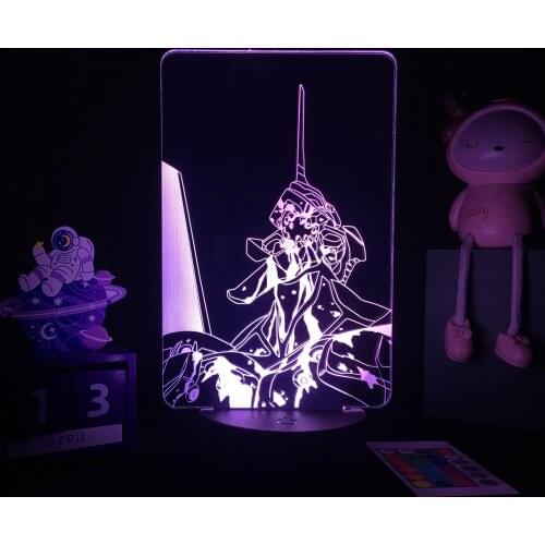 3D EVA Anime Light Evangelions Figure LED Nightlight Birthday Gift for Kids Bedroom Decor Table 3d Lamp Anime EVA