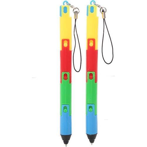 40 pcs Creative Stationery Collapsible Cartoon Ballpoint Pen Cute Student Prizes Gifts Successively Interesting Personality Pen