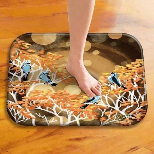 40x60cm Cute Diy Print Floor Mat Bathroom Ground Mat Slip Door Bath Pad Rug Living Room Kitchen Carpet Home Decor