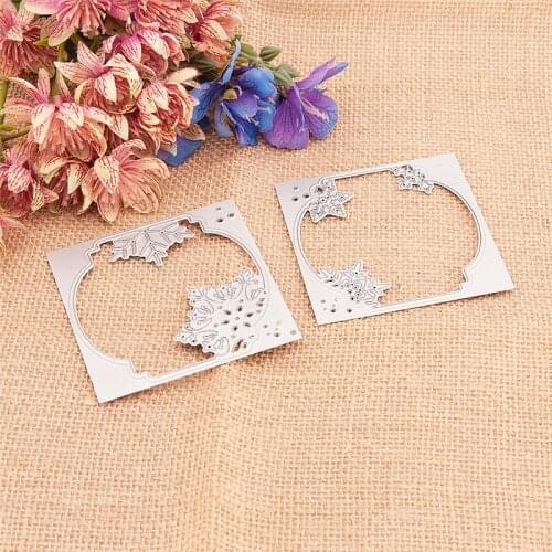7.8x7.8x2pcs Snowflake DIY Halloween Embossing Mould Card Paper Die Stencils Punch Christmas Metal Cuts Dies Cutting