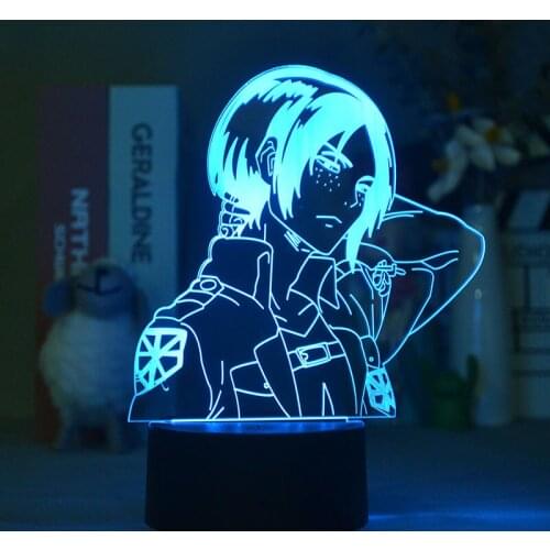 Acrylic 3D Lamp Ymir Attack on Titan Home Room Decor Light Child Gift LED Night Light Anime Figure luminaria Bedroom Decoration