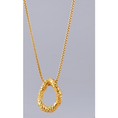 CHUANGU 18k Gold Retro Twisted Clavicle Chain Necklace Irregular Geometry Collar Statement Choker Necklace For Women Jewelry