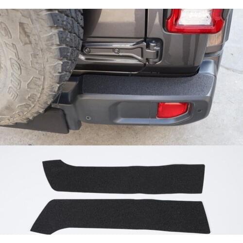 For Jeep Wrangler JL 2018 Up Car Rear Bumper Anti-scratch Cover Stickers Exterior Protection Auto Styling 2pcs/set