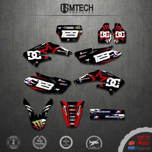 DSMTECH Motocross Graphics DECALS STICKERS kits For Honda 2002 2003 2004 CRF450R