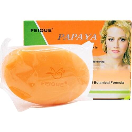 Papayas Essence Peeling Cleanser Natural Exfoliating Whitening Brightening Papaya Soap Face Cleanser Skin Care