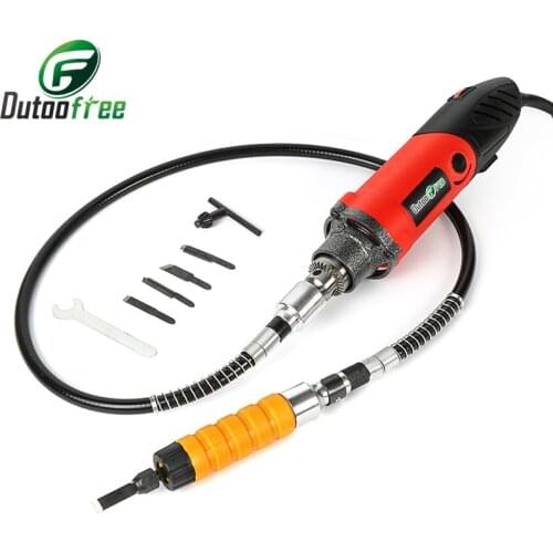 Electric Chisel Head and Flexible Shaft For Furniture Woodworking Engraving Root Carved Grinding Crane Handle-chisel Knives