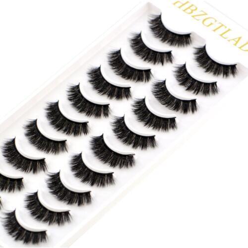 HBZGTLAD 10 pairs natural false eyelashes fake lashes long makeup 3d mink eyelashes eyelash extension mink eyelashes for beauty