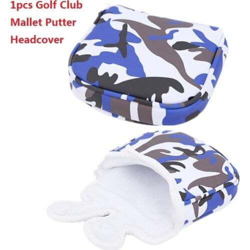Camouflage Golf Club Square Mallet Putter Cover With Magnetic Closure Center Shaft Headcover Waterproof Outdoor Sport Accessory