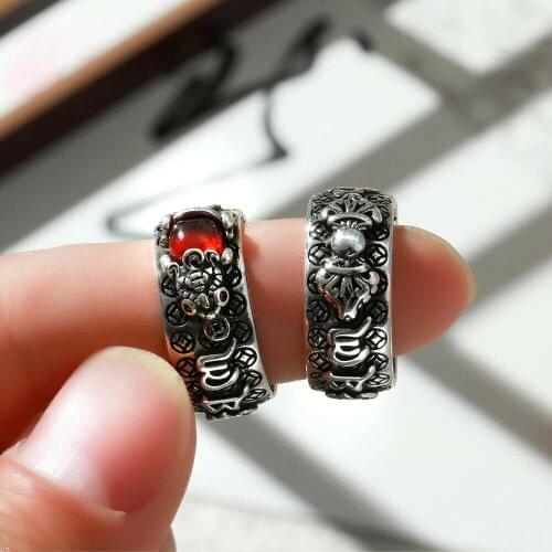 Lucky Pixiu Charms Ring Women Men Vintage Open Adjustable Rings Feng Shui Amulet Wealth Fashion Cool Jewelry Accessories