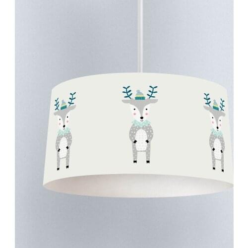 Cute Deer Boy Printing Patterned Kids Baby Room Bedroom Light Pendant Lamp Chandelier