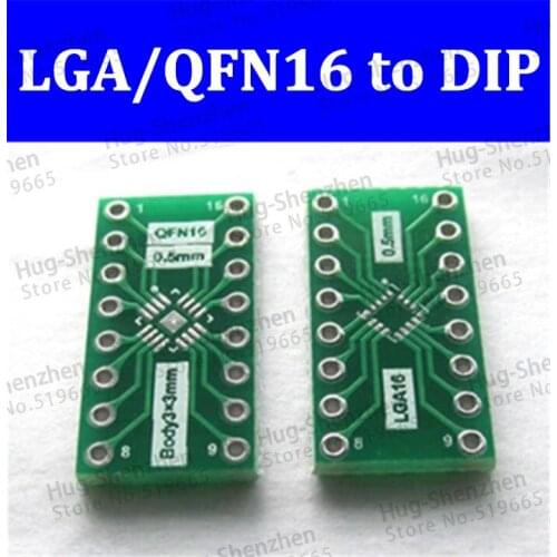 Best price 10pcs/lot LGA16 or QFN16 to DIP16 0.5mm pitch adapter board